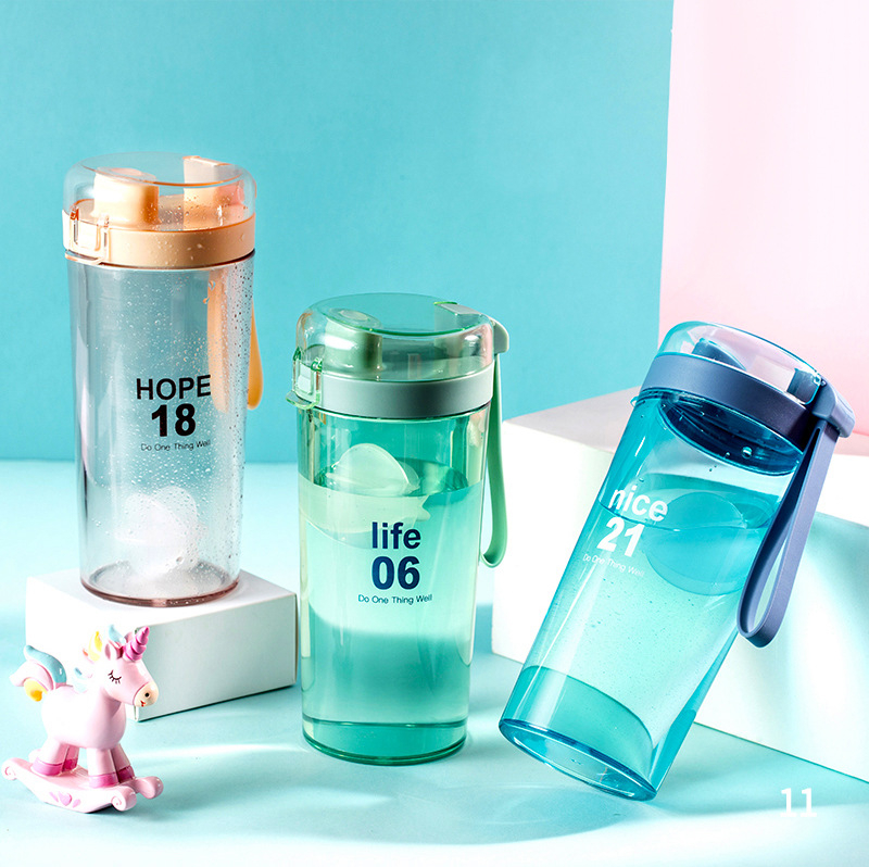 Pahar de shake din plastic transparent, gros, cu capac etanș, potrivit pentru cafea și pudră proteică