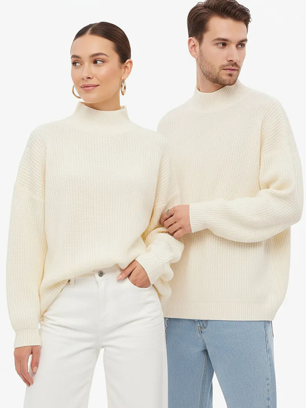 Női oversized kapucnis pulóver poliészter-kötött anyagból, egyszínű, laza szabás, hosszú ujjú, kerek nyakú
