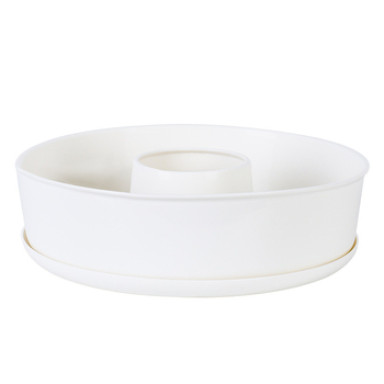 Ghiveci minimalist din plastic pentru suculente, cu design în inele de creștere, durabil pentru casă și birou