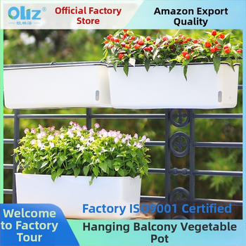 Ghiveci suspendat dreptunghiular pentru legume, pentru balcon, design lung pentru cultivarea legumelor