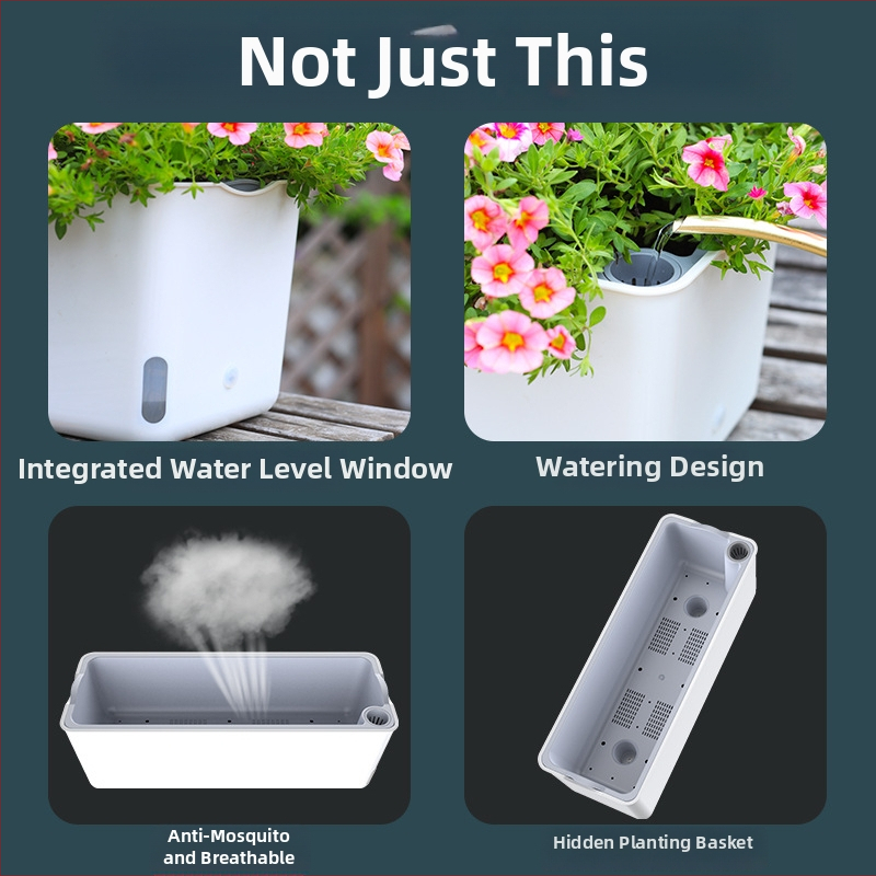 Ghiveci suspendat dreptunghiular pentru legume, pentru balcon, design lung pentru cultivarea legumelor