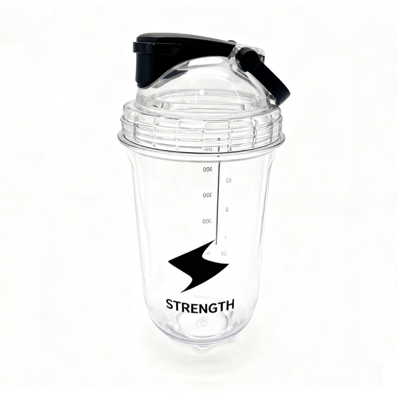 Cana sport 500 ml pentru fitness cu bilă de amestec, din plastic – shaker pentru proteine