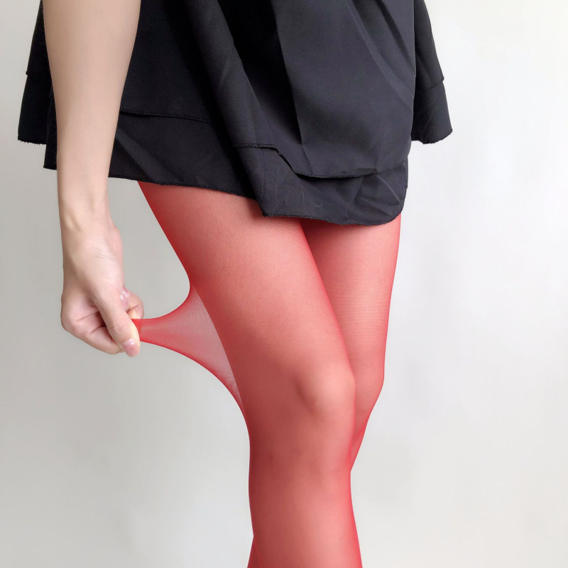 Izuzetno tanke Angora crvene najlonke, Candy serija, prozirne, seksi za žene