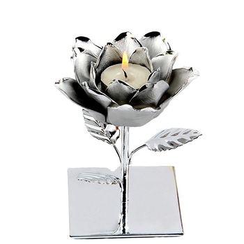 Suport de lumânare din ceramică Nordic cu floare electroplatată, decor interior creativ, lucrat manual, însoțit de cupe pentru lumânare și aromă