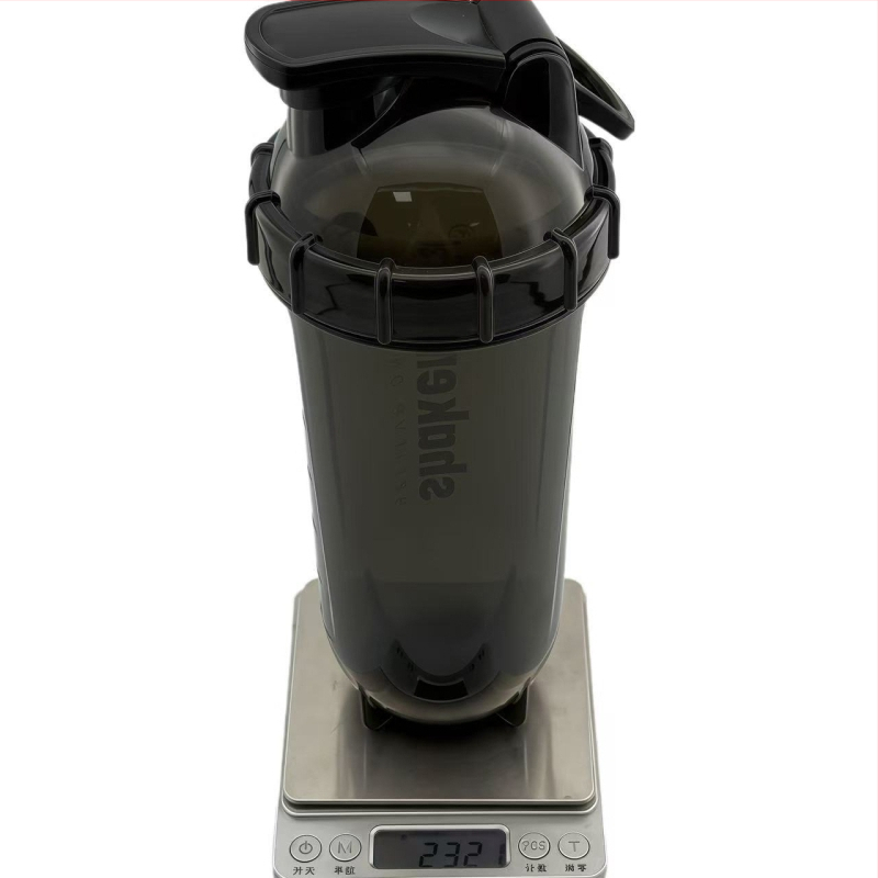 700 ml šejk fľaša so stupnicou, prenosná športová fľaša so tesniacim krúžkom, na proteínový prášok a mliekový shake
