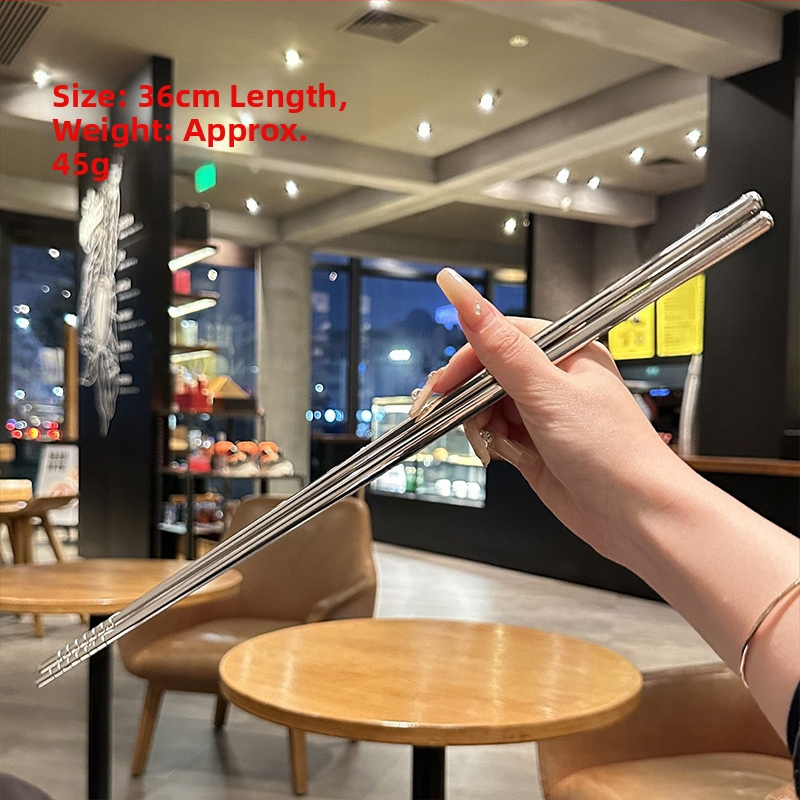316 rozsdamentes acél sültpálcikák hosszú üreges markolattal, hőálló, 45 cm, otthoni használatra, megosztott evőpálcikák