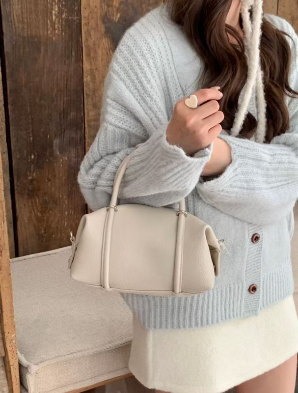 Ženska torba Boston u korejskom stilu od PU kože, mala, elegantna i moderna, za svakodnevnu upotrebu, nosiva preko ramena ili u ruci