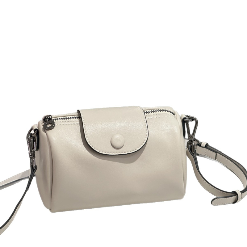 Ženska torba od prave kože u Boston stilu, crossbody, mala kvadratna forma, uključena kozmetička torbica
