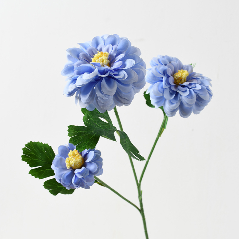 Flori artificiale cu trei capete pentru decor de nuntă și recuzită fotografică