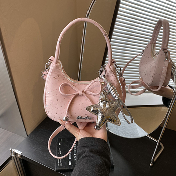 Ženska torbica s mašnicom, korejskog stila, mala torba za rame i crossbody torbica s dizajnom oblaka
