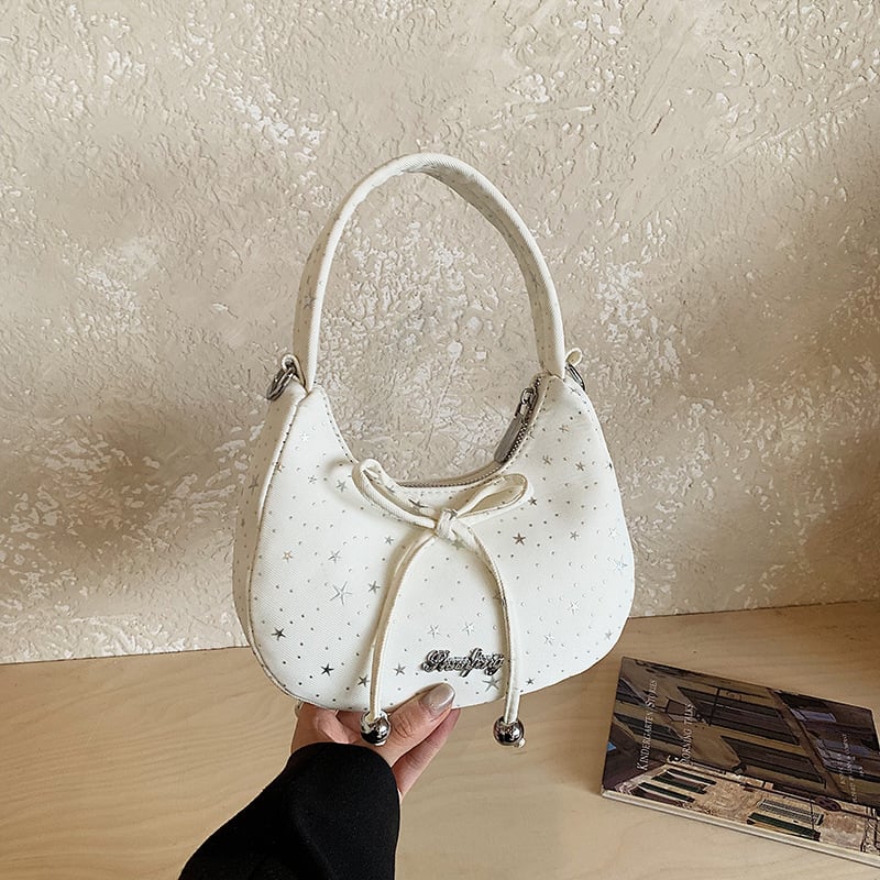 Ženska torbica s mašnicom, korejskog stila, mala torba za rame i crossbody torbica s dizajnom oblaka