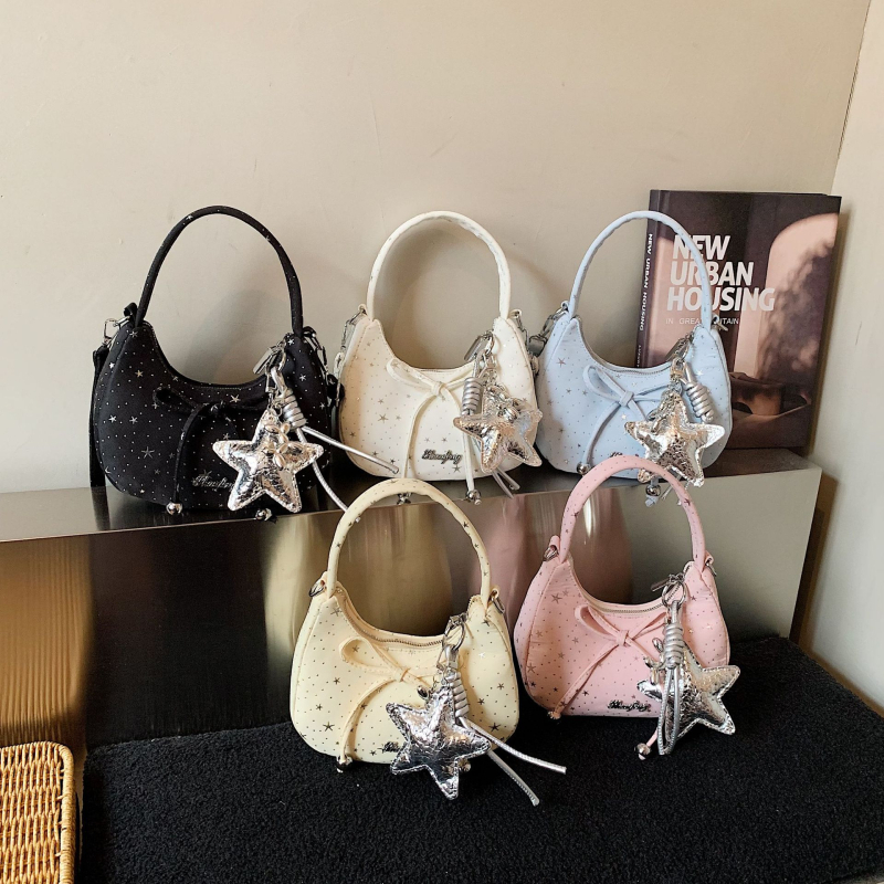 Ženska torbica s mašnicom, korejskog stila, mala torba za rame i crossbody torbica s dizajnom oblaka