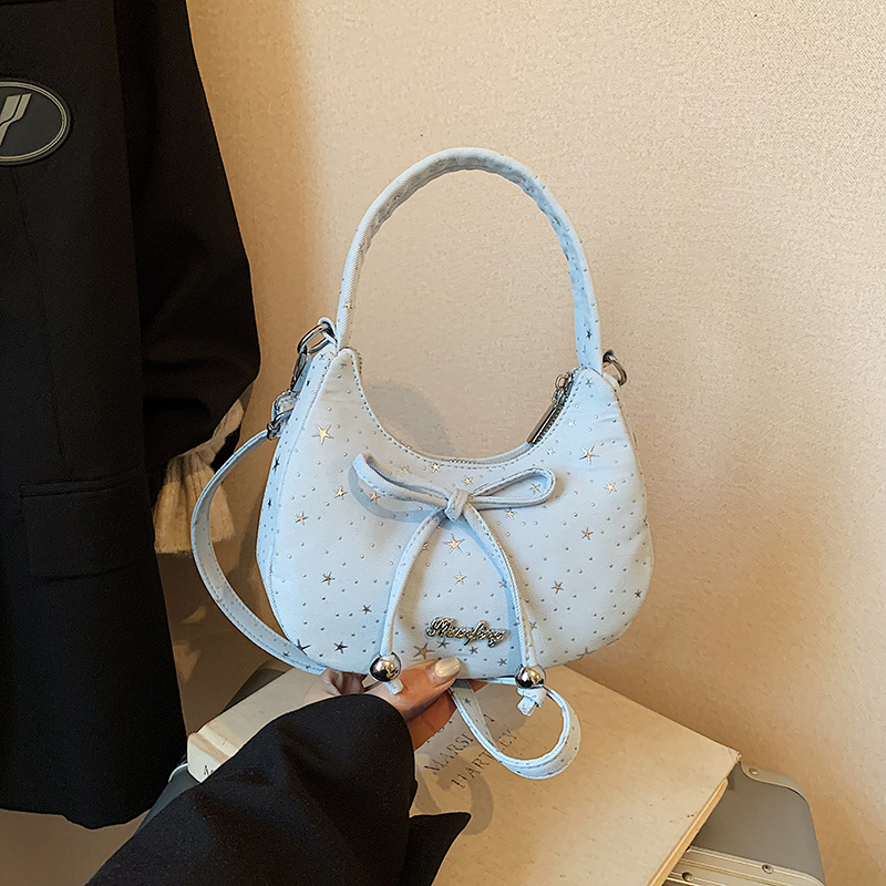 Ženska torbica s mašnicom, korejskog stila, mala torba za rame i crossbody torbica s dizajnom oblaka