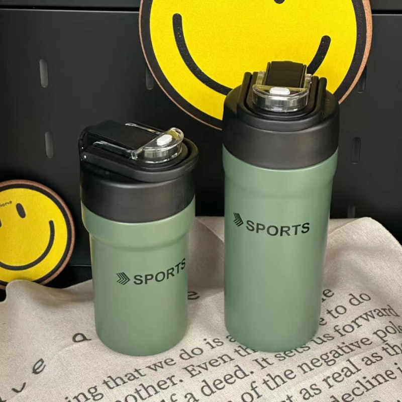 Cana izolată din oțel inoxidabil pentru studenți – design stilat, cană de cafea unisex, portabil