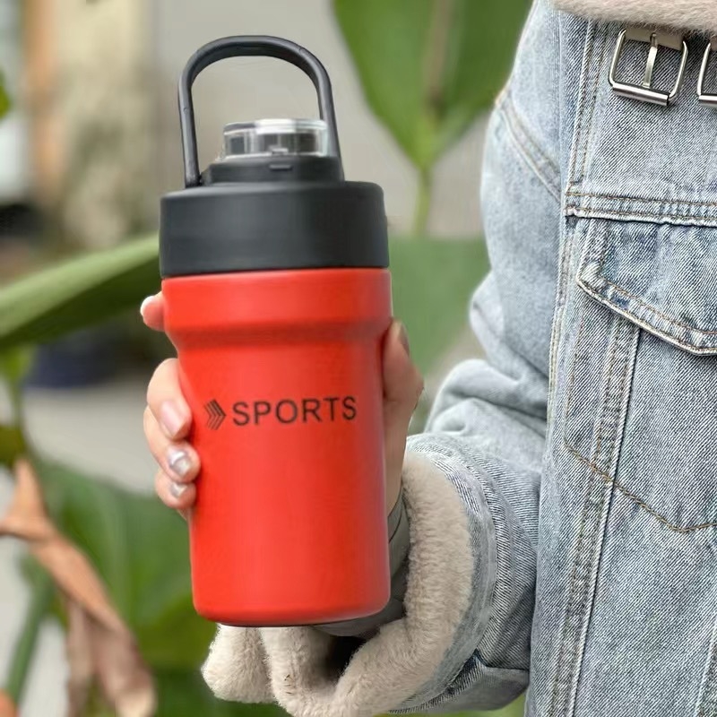 Cana izolată din oțel inoxidabil pentru studenți – design stilat, cană de cafea unisex, portabil