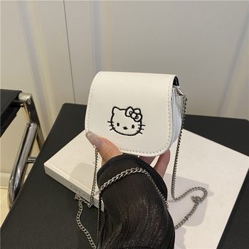Ženska mini torbica s lančićem, PU koža u boji ruže, ljetni model, korejski stil, crossbody