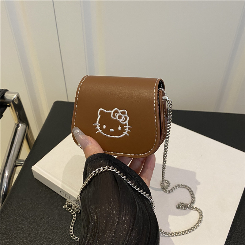 Ženska mini torbica s lančićem, PU koža u boji ruže, ljetni model, korejski stil, crossbody