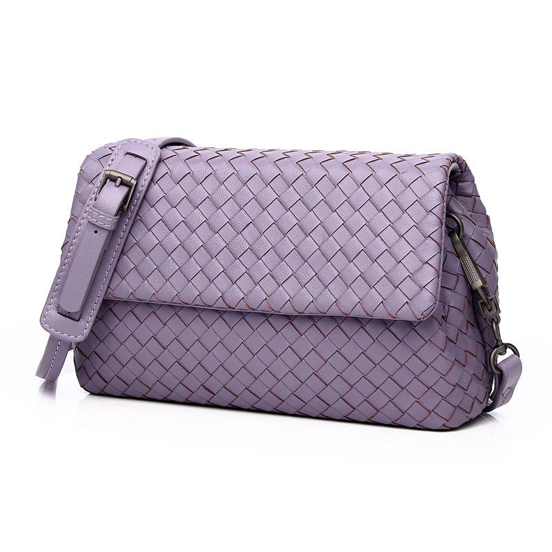 Nova ženska torbica od prave kože, ručno pletena od ovčje kože, crossbody torba srednje veličine, moderan dizajn