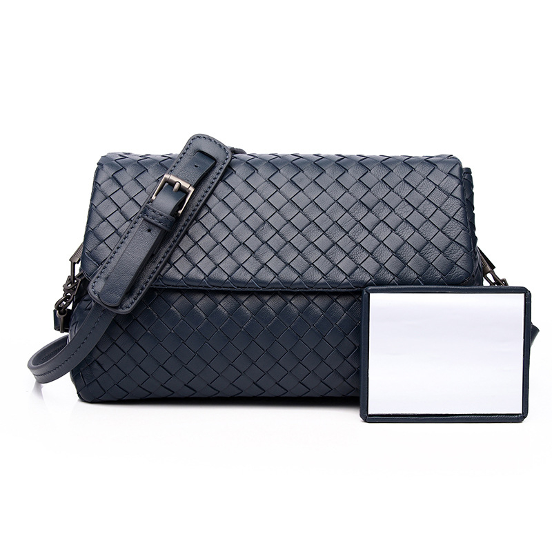 Nova ženska torbica od prave kože, ručno pletena od ovčje kože, crossbody torba srednje veličine, moderan dizajn