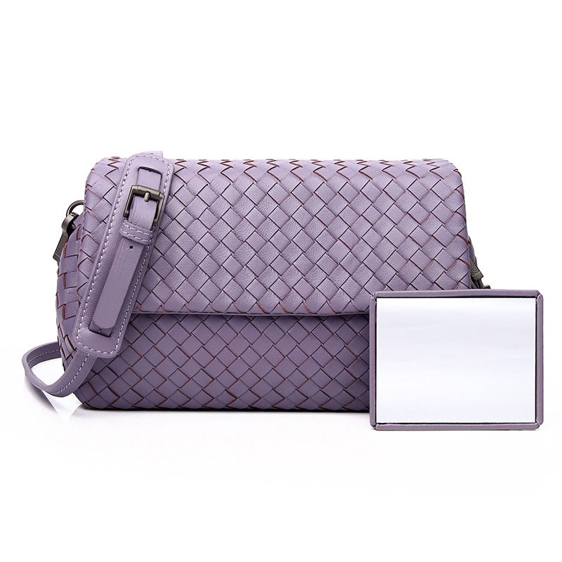 Nova ženska torbica od prave kože, ručno pletena od ovčje kože, crossbody torba srednje veličine, moderan dizajn