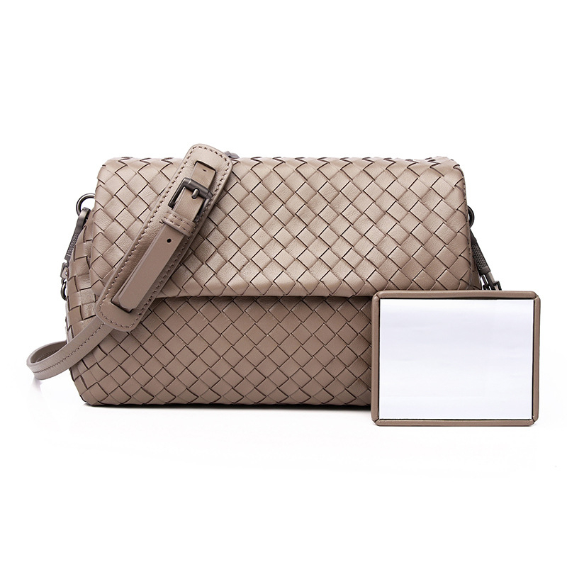 Nova ženska torbica od prave kože, ručno pletena od ovčje kože, crossbody torba srednje veličine, moderan dizajn
