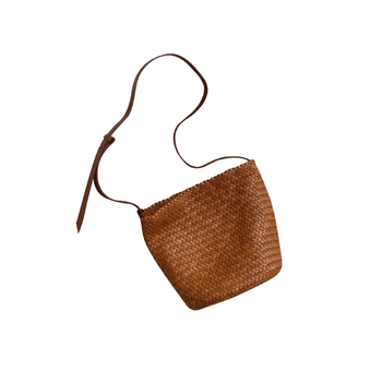 Ženska torbica od teleće kože, pletena, velika zapremina, za dnevnu upotrebu, ramena ili crossbody