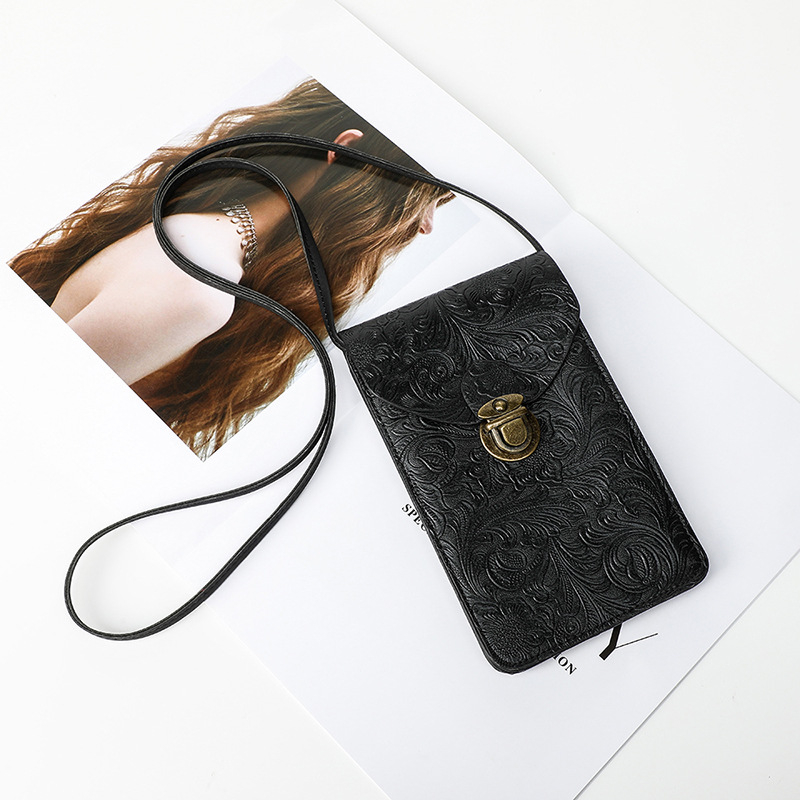 Ženska crossbody torbica od mekane kože, mala veličina, prozor za dodirni zaslon, ljetna svakodnevna torbica