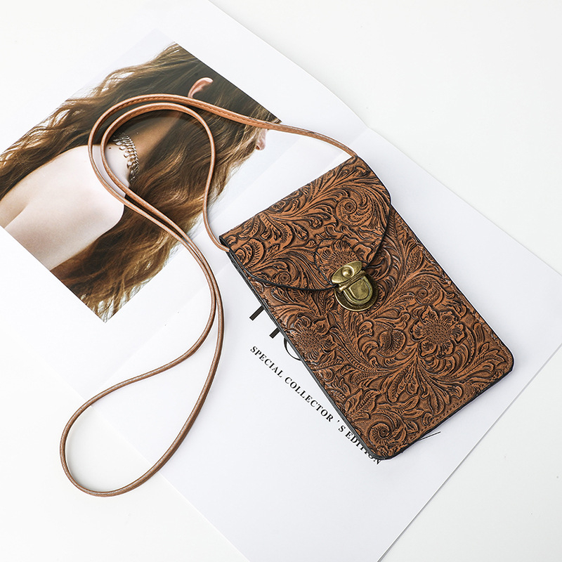 Ženska crossbody torbica od mekane kože, mala veličina, prozor za dodirni zaslon, ljetna svakodnevna torbica