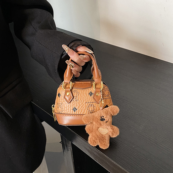 Torba u korejskom stilu s printom karikatura, mini školjkasta torba preko ramena, leopard uzorak za žene