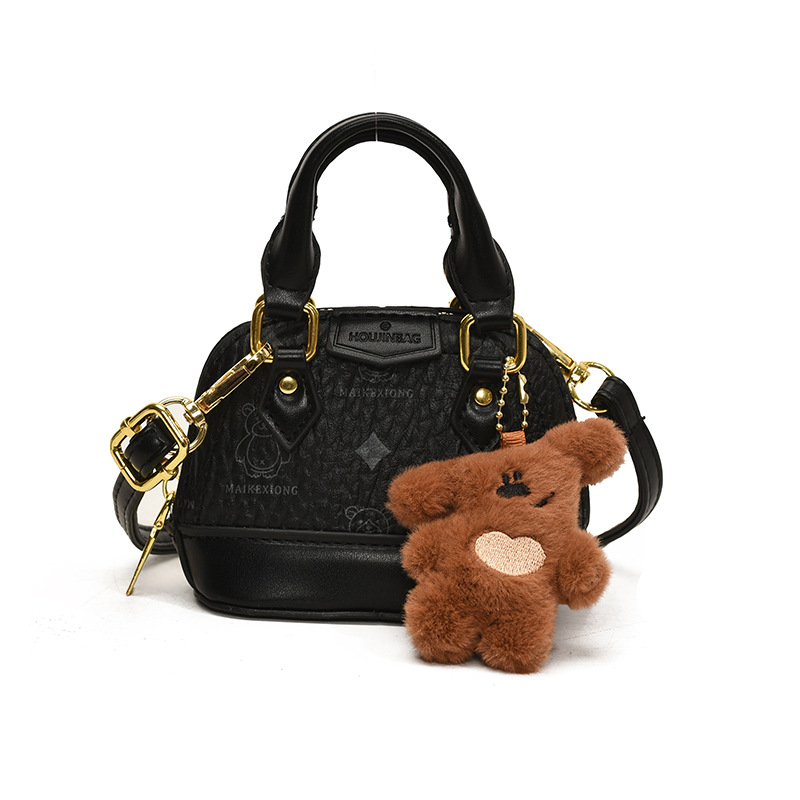 Torba u korejskom stilu s printom karikatura, mini školjkasta torba preko ramena, leopard uzorak za žene