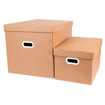 Cutie de depozitare din carton kraft extra-dur, cu capac, pentru mutări, capacitate mare