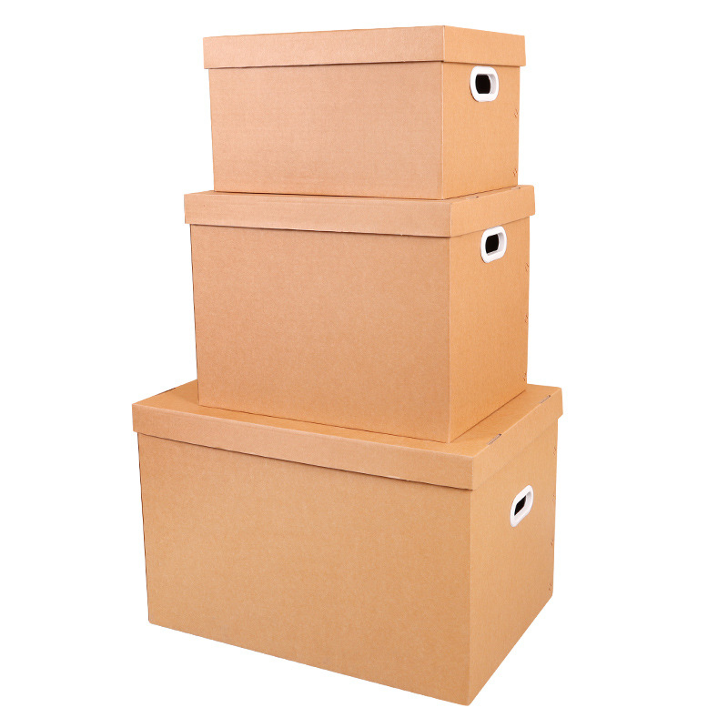 Cutie de depozitare din carton kraft extra-dur, cu capac, pentru mutări, capacitate mare
