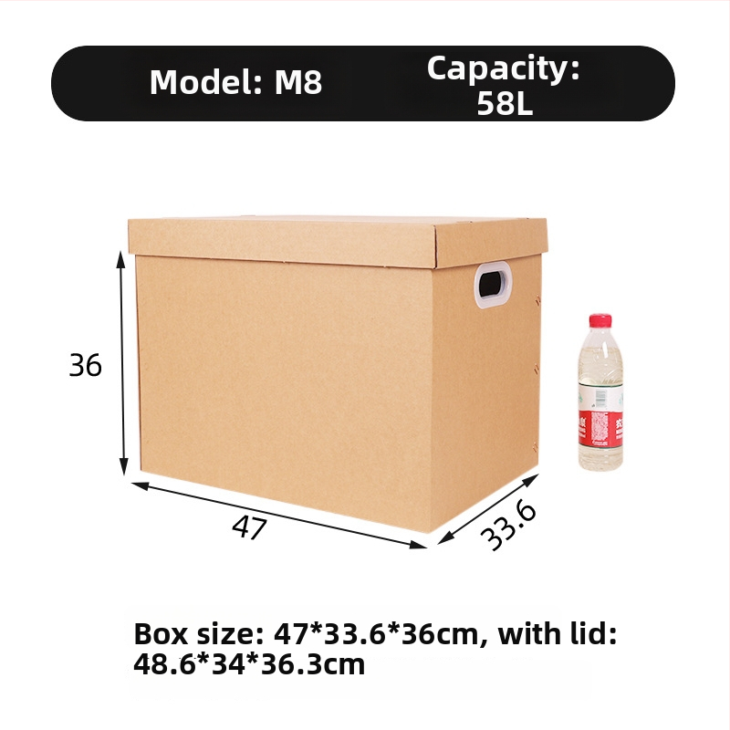 Cutie de depozitare din carton kraft extra-dur, cu capac, pentru mutări, capacitate mare