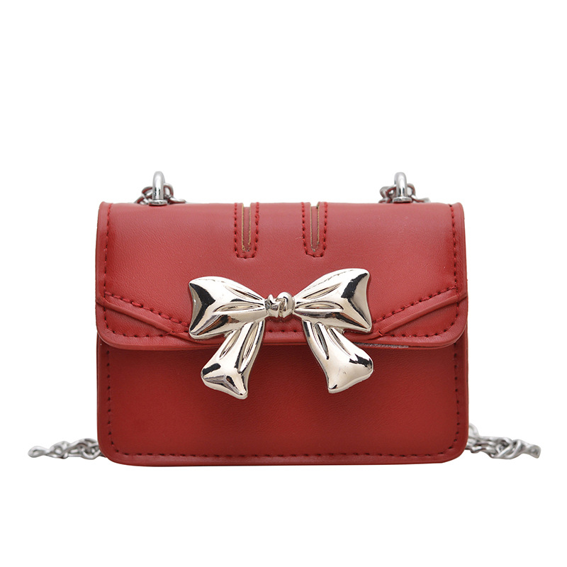 Ženska mini crossbody torba s mašnicom i lancem, 2026 novi trend, sladak i moderan dizajn