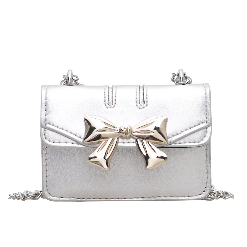 Ženska mini crossbody torba s mašnicom i lancem, 2026 novi trend, sladak i moderan dizajn