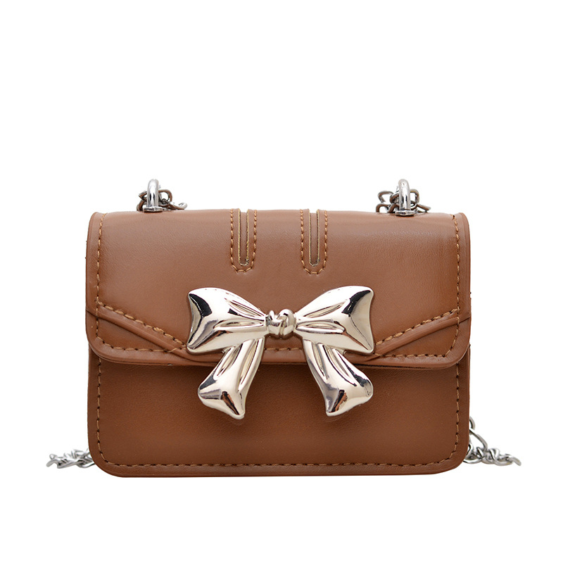 Ženska mini crossbody torba s mašnicom i lancem, 2026 novi trend, sladak i moderan dizajn