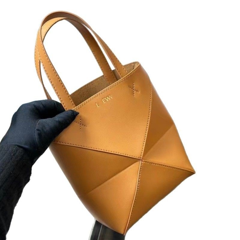PUZZLE deformirana sklopa geometrijska tote torba za žene, srednja veličina, velika kapaciteta, PVC, podstava od teleće kože