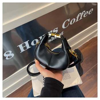 Modna ženska crossbody torba u obliku polumjeseca, mini torba za rameno s pretincom za ruž