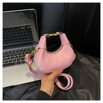 Modna ženska crossbody torba u obliku polumjeseca, mini torba za rameno s pretincom za ruž