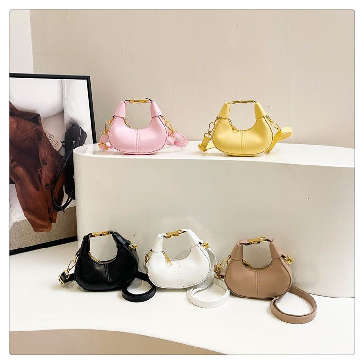 Modna ženska crossbody torba u obliku polumjeseca, mini torba za rameno s pretincom za ruž