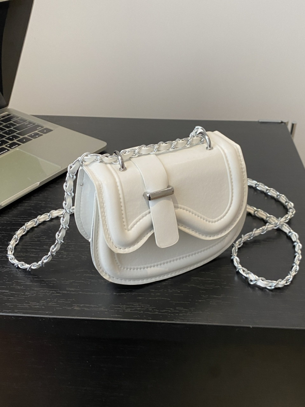 Mini ženska torbica s lancem, PU koža, nišni dizajn, ljetni model 2024, torba preko ramena crossbody, torbica za ruž