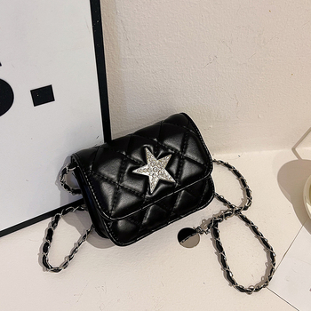 Mini torbica s dijamantnim šavom, srebrna, lančana crossbody, mala torbica za ruž