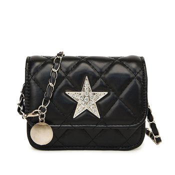 Mini torbica s dijamantnim šavom, srebrna, lančana crossbody, mala torbica za ruž
