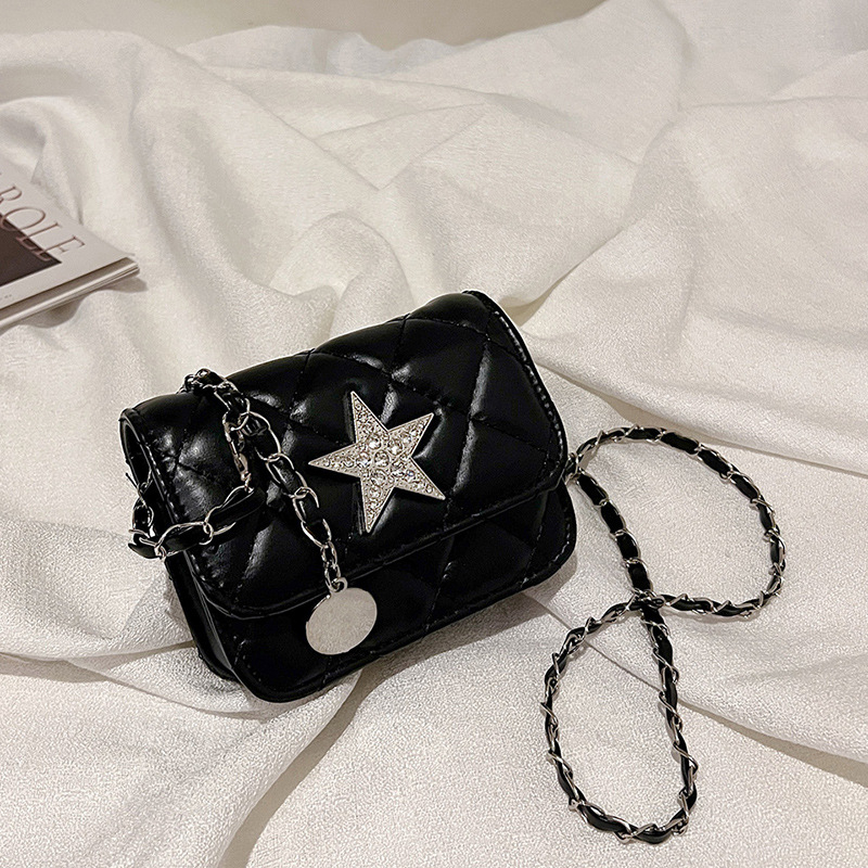 Mini torbica s dijamantnim šavom, srebrna, lančana crossbody, mala torbica za ruž