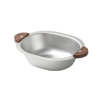 Vas în formă de urs, cu două mâneri, interior din oțel inoxidabil 304 și exterior din lemn masiv, pentru mesele copiilor și salate, stil coreean