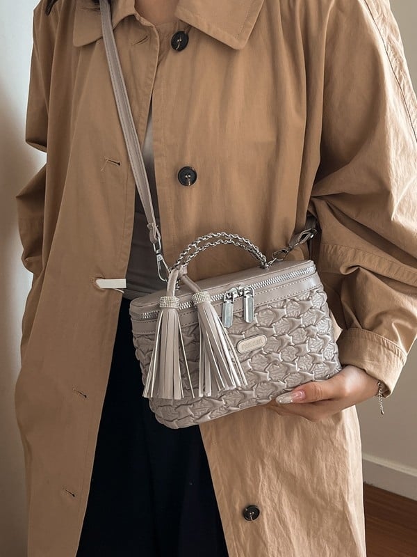 Nova luksuzna teksturna ženska torbica, mini torbica za ruž i crossbody torba za telefon, moderna mala torbica