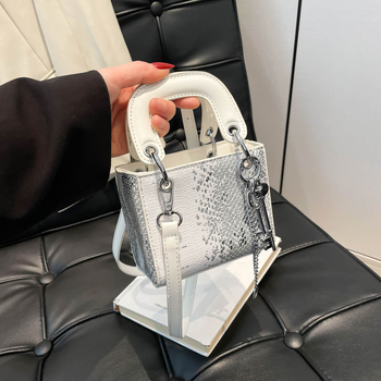 Ženska mini torbica s uzorkom zmijske kože, jesen 2025, lagani luksuz, crossbody