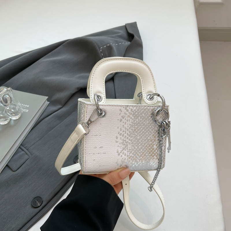 Ženska mini torbica s uzorkom zmijske kože, jesen 2025, lagani luksuz, crossbody