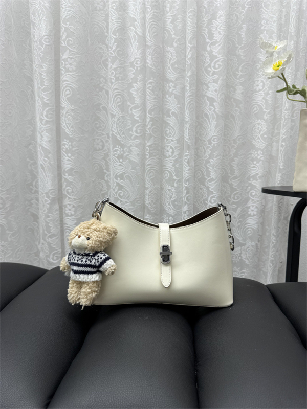 Modna retro sedlasta torba s lancem, kompaktna kvadratna crossbody torba s kopčom zaključavanja