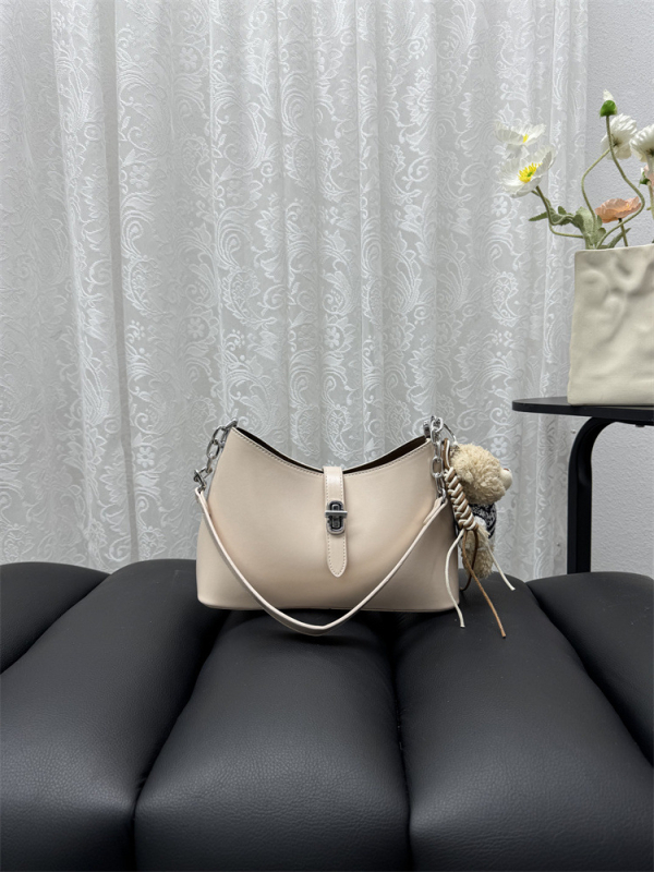 Modna retro sedlasta torba s lancem, kompaktna kvadratna crossbody torba s kopčom zaključavanja